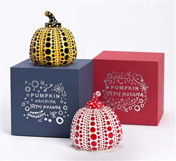 YAYOI KUSAMA (1929 - ) Two Pumpkins.